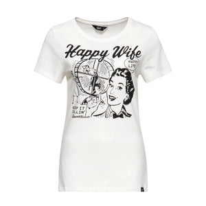 T-Shirt, Happy Wife, off-white