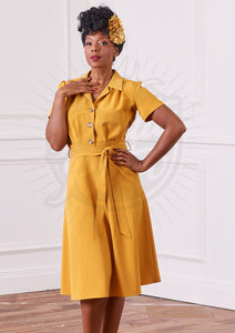 Blusenkleid Pretty 40s,senf